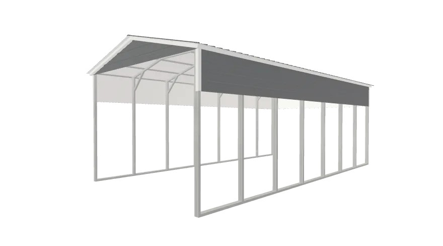 Tall metal RV & boat carport